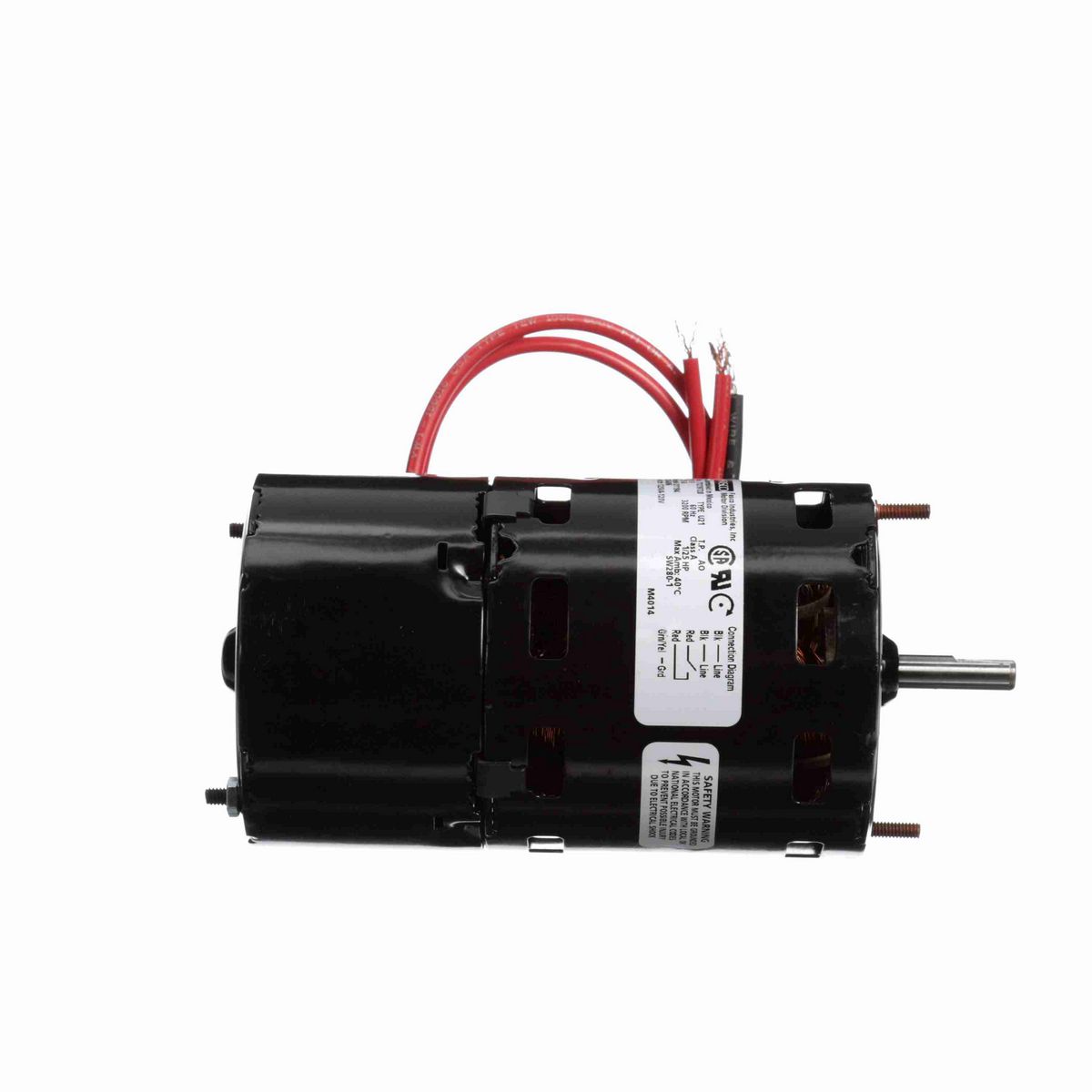 FASCO Draft Inducer Motor, 1/25 HP, 1 Ph, 60 Hz, 115 V, 3200 RPM, 1 Speed, 3.3" Diameter, OAO - D1194