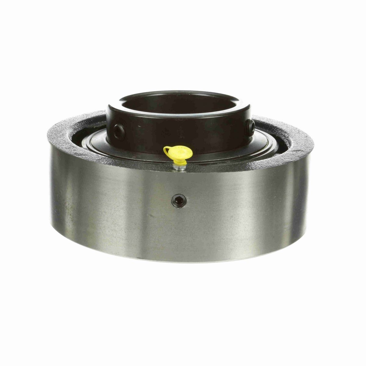 Sealmaster Mounted Cast Iron Cylindrical Cartridge Ball Bearing - 52100 Bearing Steel, Black Oxided - Setscrew Lock - MSC-64