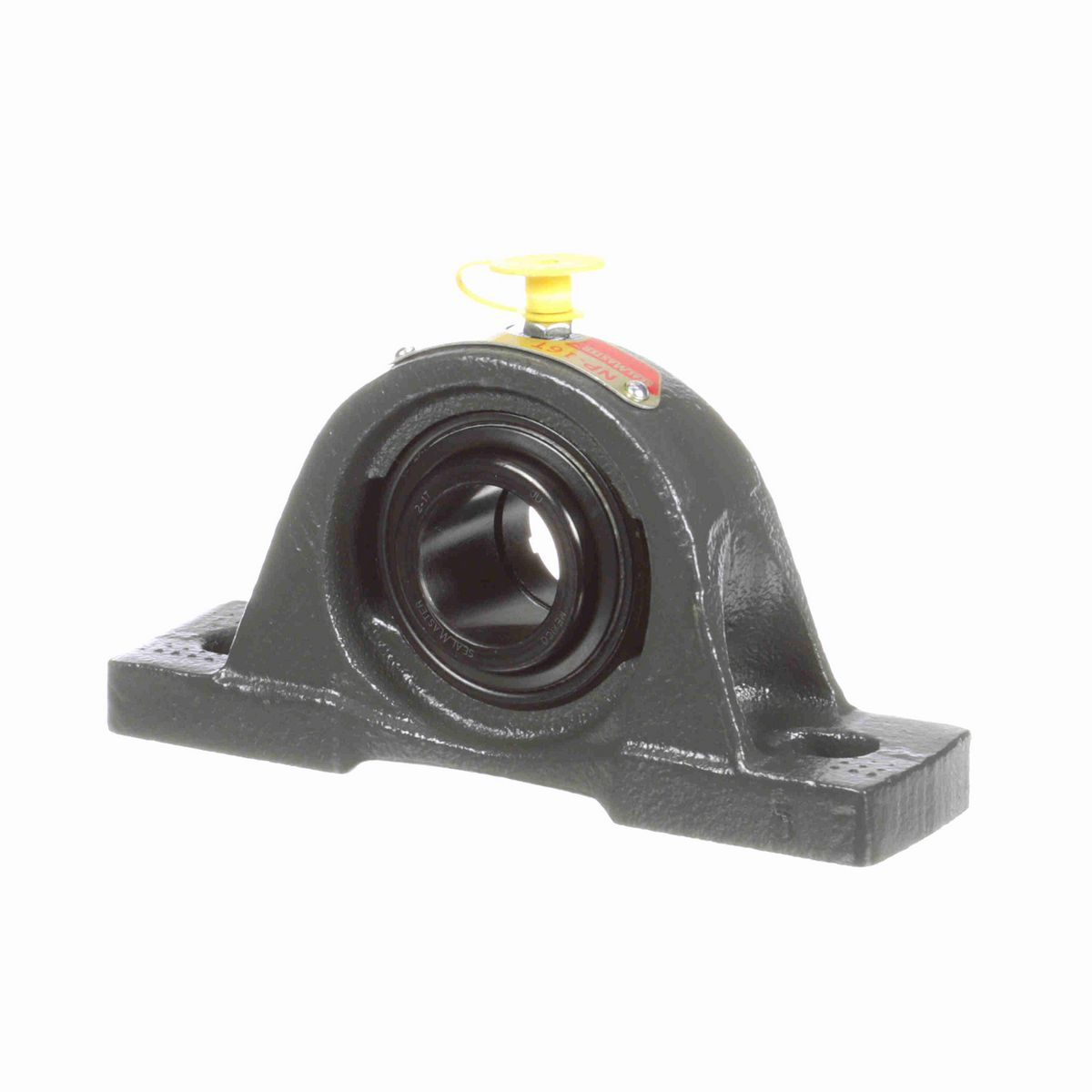 Sealmaster Mounted Cast Iron Two Bolt Pillow Block Ball Bearing - 52100 Bearing Steel, Black Oxided - Concentric Lock - NP-16T