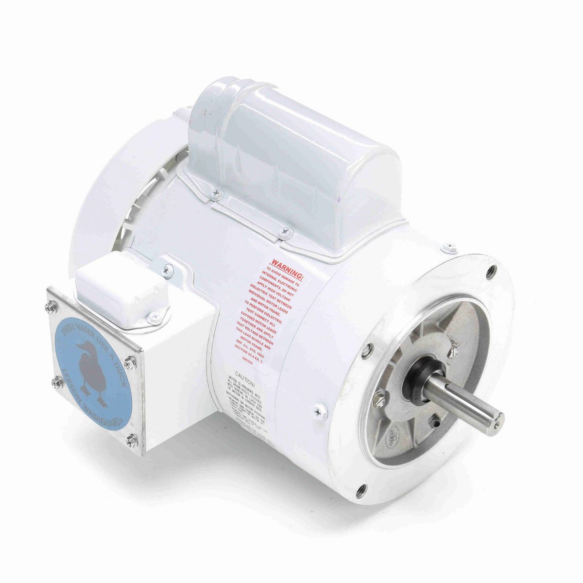 LEESON White Duck™ General Purpose Motor, 0.75 HP, 1 Ph, 60 Hz, 115/230 V, 1800 RPM, 56C Frame, TEFC - 114315.00