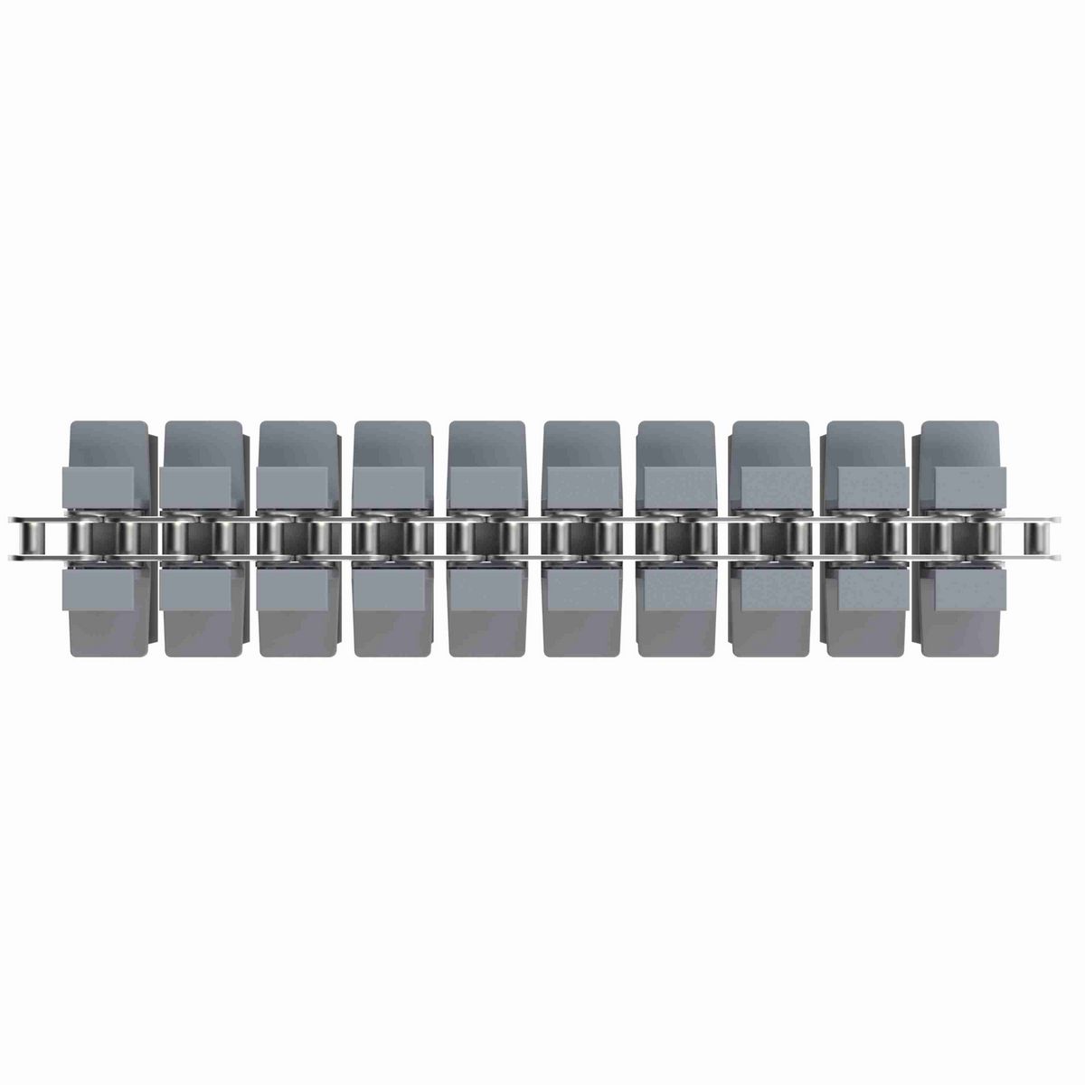 Rexnord 1873TAB SideGrip™ Side-flexing, Material: Silver Platinum Series, Width: 3.75in, Pitch: 1.5in - 81430574