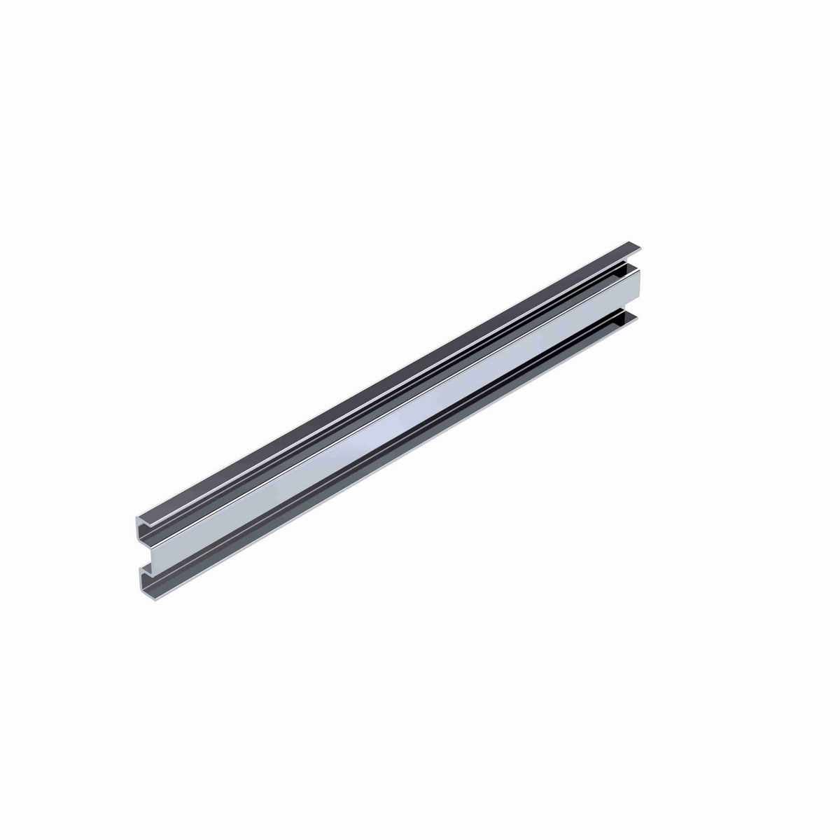 System Plast Rail: 1.57"W X 0.39"H X 120"L Stainless Steel - VG-S1040M-10