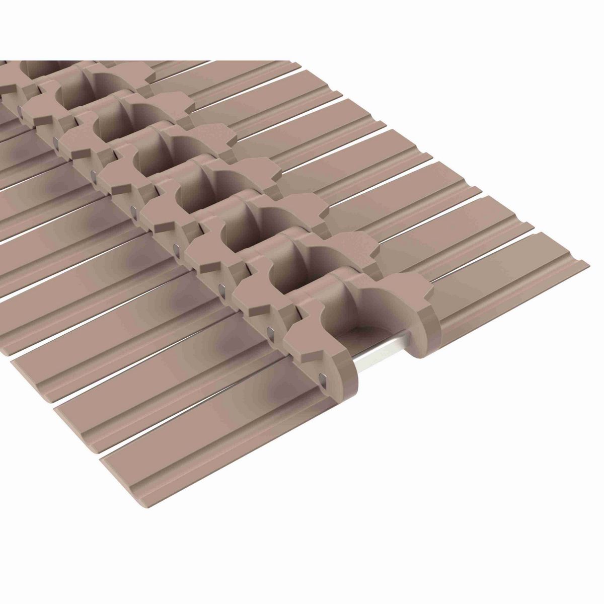 Rexnord 882TAB Side-flexing Solid Top, Material: Tan Low Friction, Width: 10in, Pitch: 1.5in - LF882TAB10