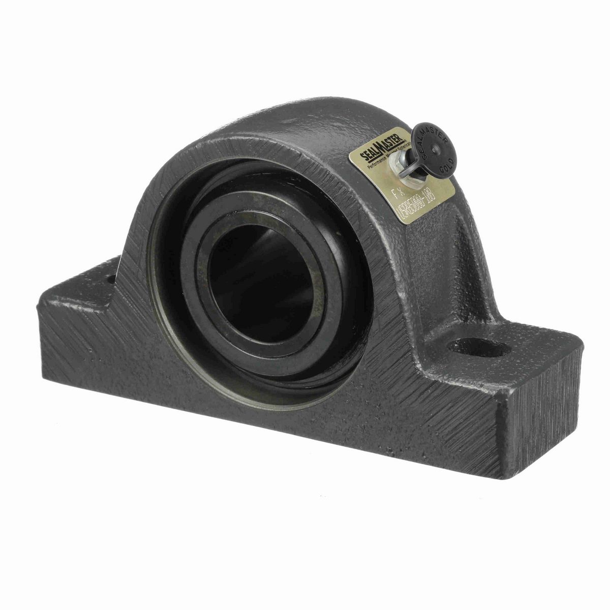 Sealmaster Mounted Cast Iron Two Bolt Pillow Block Spherical Roller - 52100 Bearing Steel, Black Oxided - Collar Mount Lock - USRB5000-108