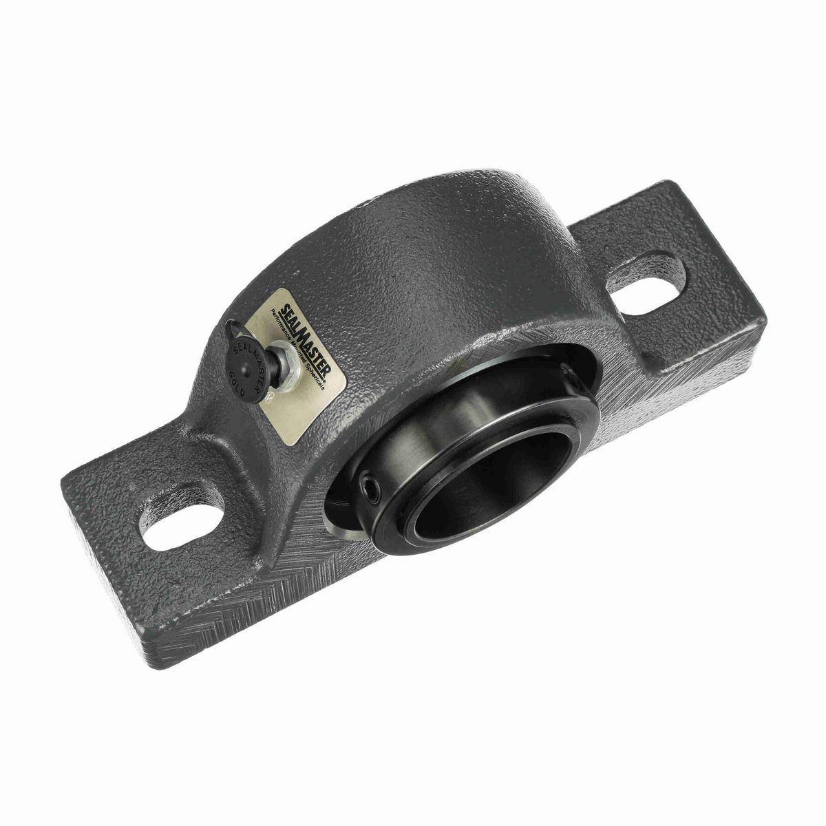 Sealmaster Mounted Cast Iron Two Bolt Pillow Block Spherical Roller - 52100 Bearing Steel, Black Oxided - Collar Mount Lock - USRB5000-200