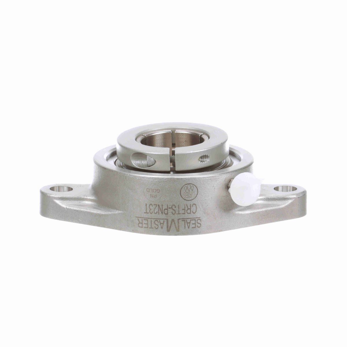 Sealmaster Mounted Stainless Steel Two Bolt Flange Ball Bearing - 52100 Bearing Steel, Phosphorus Nickel Coated - Concentric Lock - Corrosion Resistant - CRFTS-PN23T