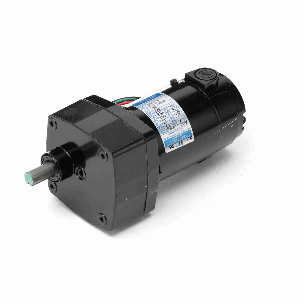 LEESON Parallel Shaft Gearmotor, 0.06 HP, 180 V, 300 RPM, 30 Frame, TENV - M1125033.00