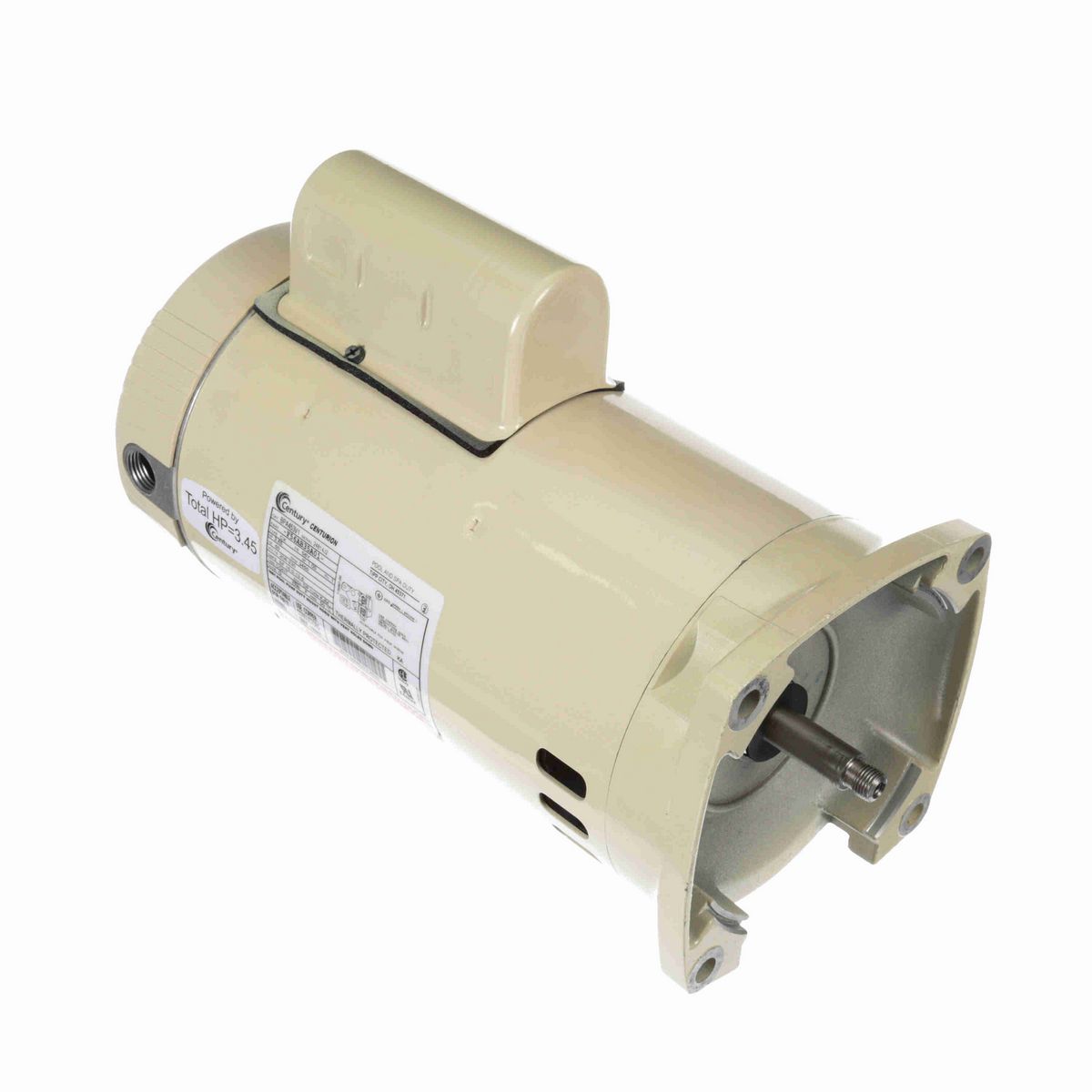Century Pool Pump Motor, 3.45 HP, 1 Ph, 60 Hz, 208-230 V, 3600 RPM, 56Y Frame, DP - BPA453V1