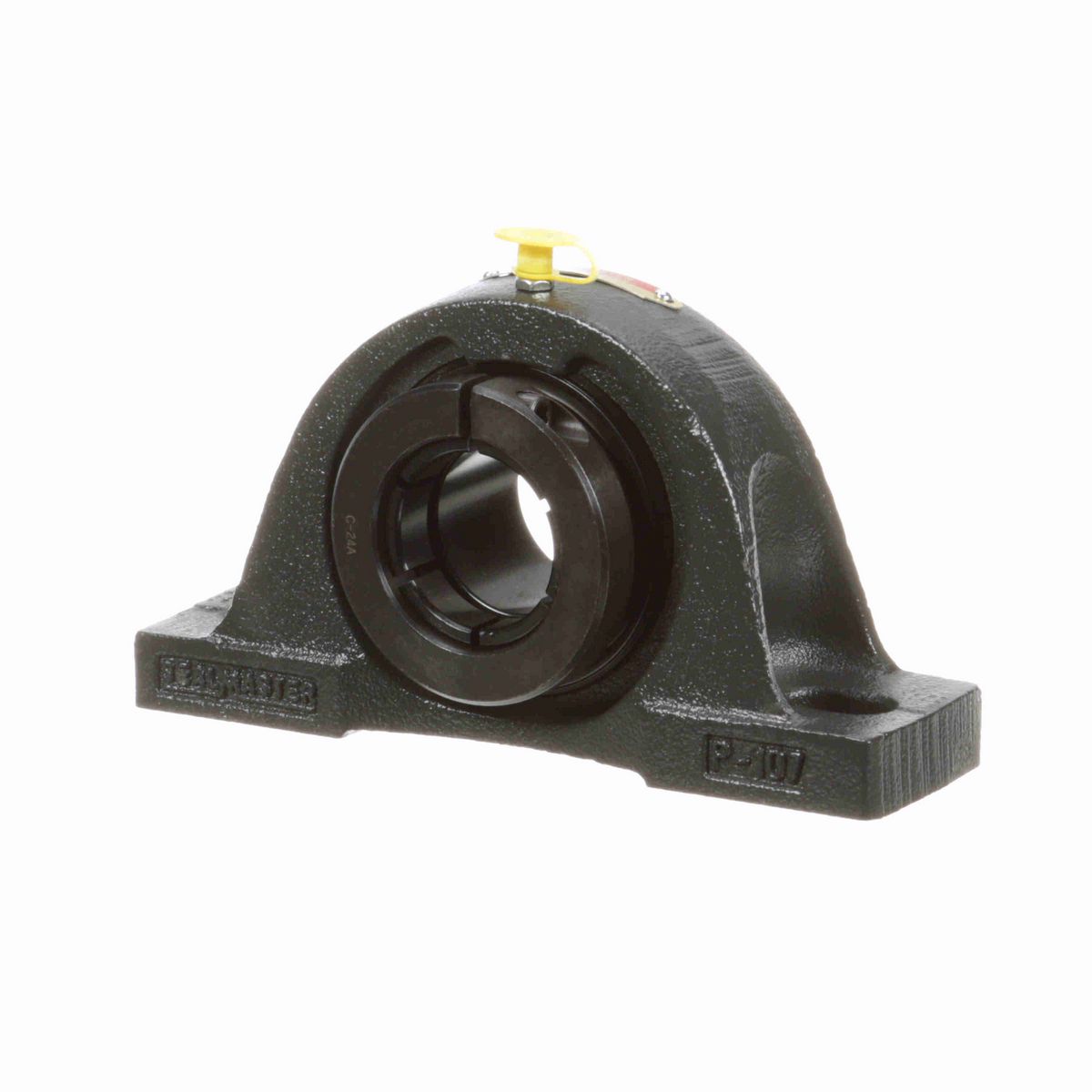 Sealmaster Mounted Cast Iron Two Bolt Pillow Block Ball Bearing - 52100 Bearing Steel, Black Oxided - Concentric Lock - NP-24TC