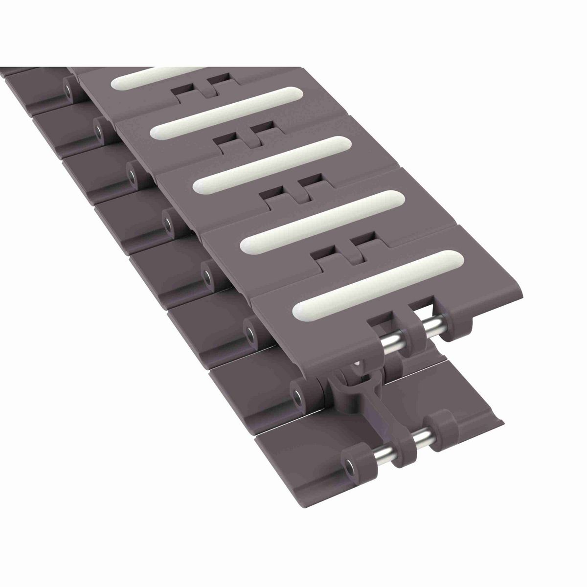 Rexnord 820 RubberTop Straight Running RubberTop®, Material: Brown High Performance, Width: 3.25in, Pitch: 1.5in - 81416211