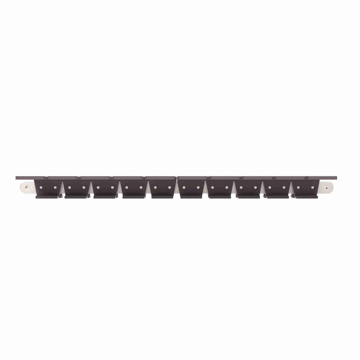 Rexnord 1873TAB Side-flexing Solid Top, Material: Brown High Performance, Width: 12in, Pitch: 1.5in - 81414076