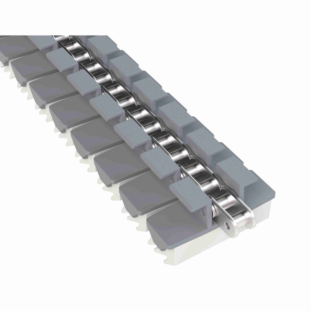 Rexnord 1873TAB SideGrip™ Side-flexing, Material: Silver Platinum Series, Width: 3.75in, Pitch: 1.5in - 81447364