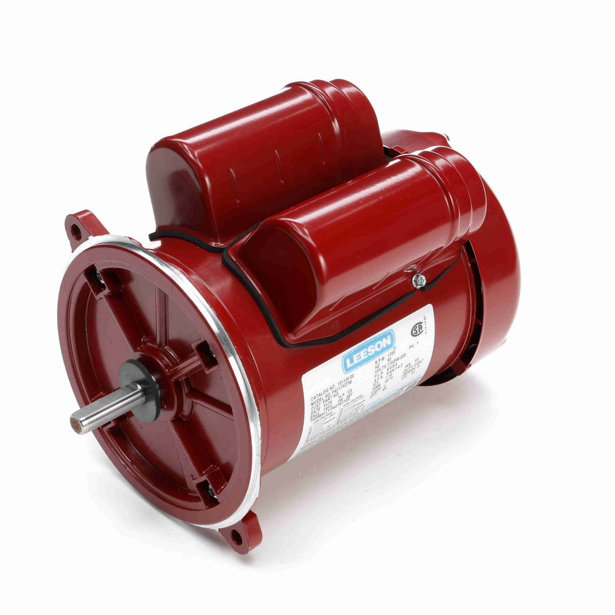 LEESON Auger Drive Motor, 0.50 HP, 1 Ph, 60 Hz, 115/230 V, 1800 RPM, 48Y Frame, TEFC - 101120.00