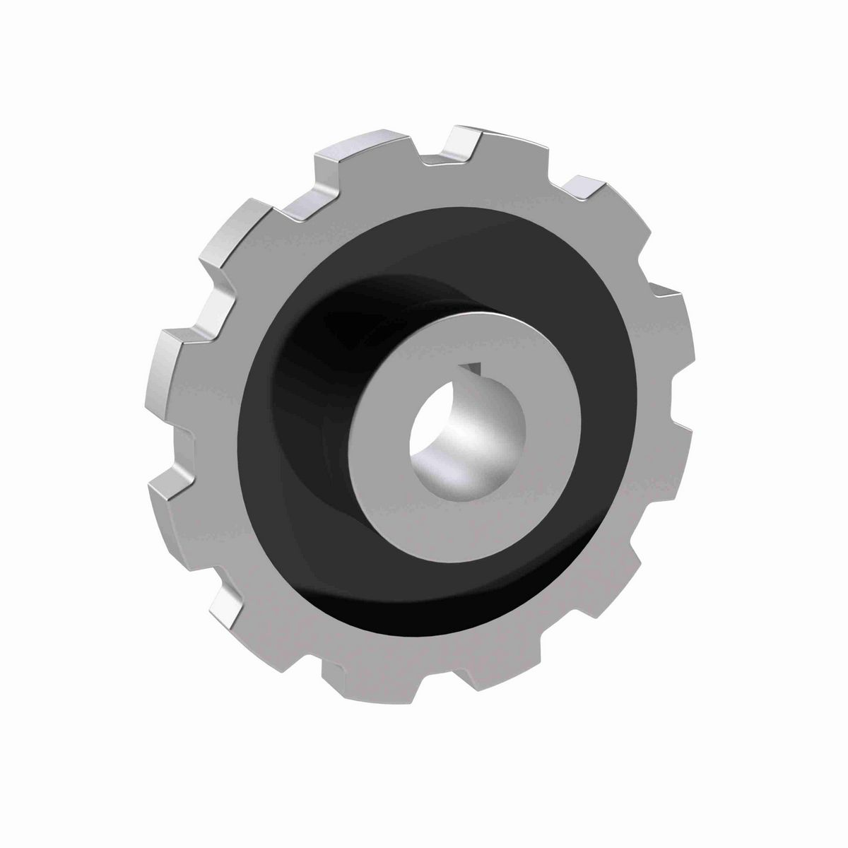 Rexnord 880 Series Solid One Piece Cast Iron Sprocket with 12 Teeth and a 1in Round Shaft-Ready Bore with Keyway & Setscrew - 401-204-6