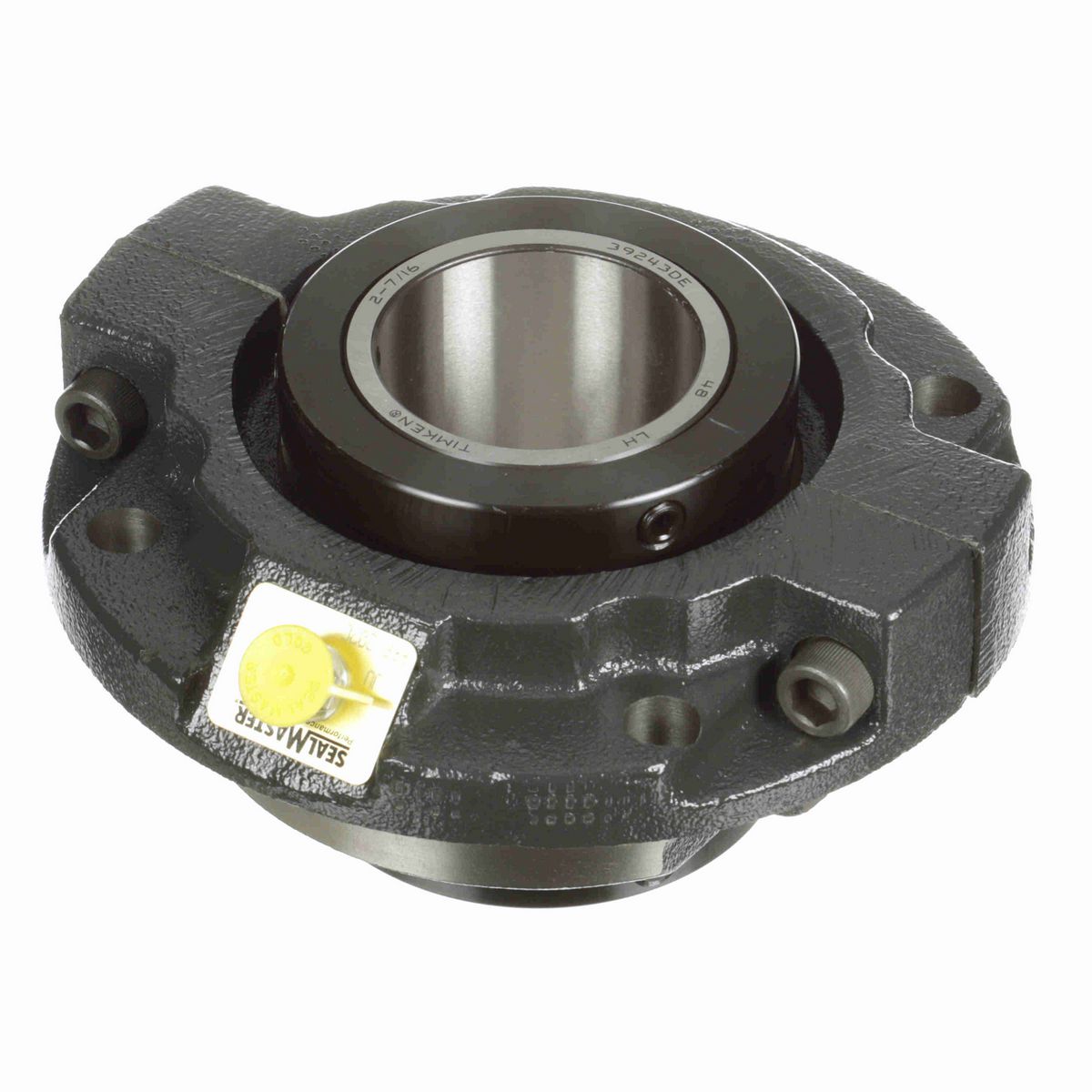 Sealmaster Mounted Cast Iron Piloted Flange Tapered Roller - 52100 Bearing Steel - Double Collar Mount Lock - RFP 207C