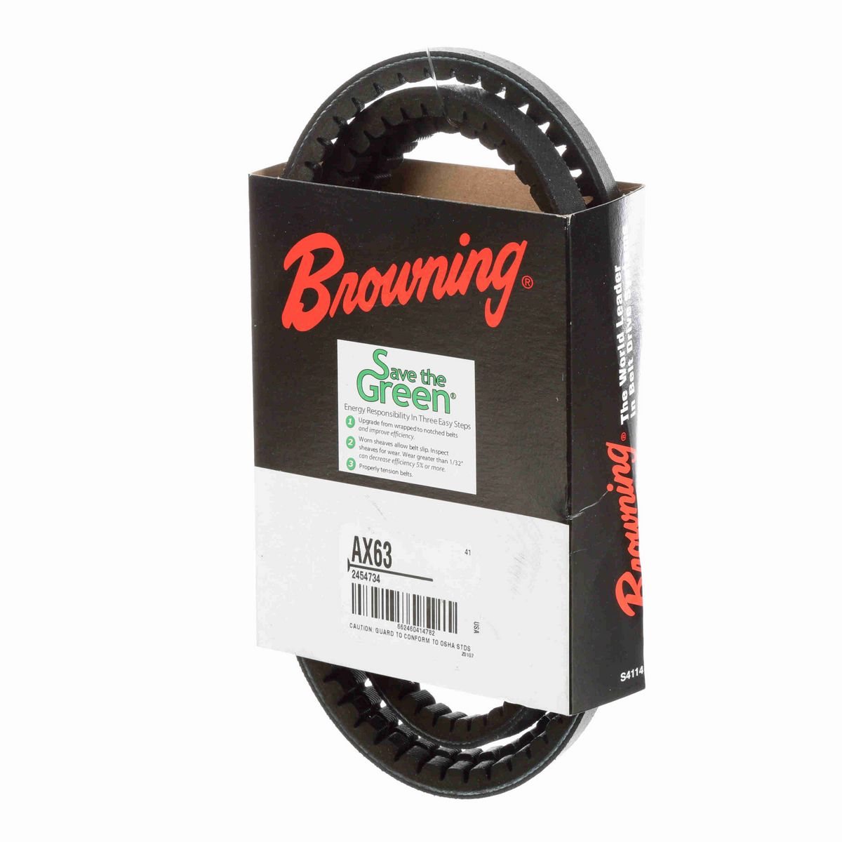 Browning EPDM Notched Belt 98% Efficient - AX63