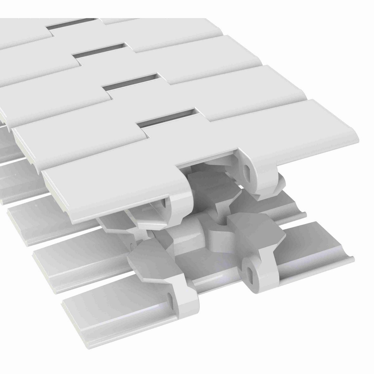 Rexnord 879TAB Side-flexing Solid Top, Material: Silver Platinum Series, Width: 4.5in, Pitch: 1.5in - 81430462