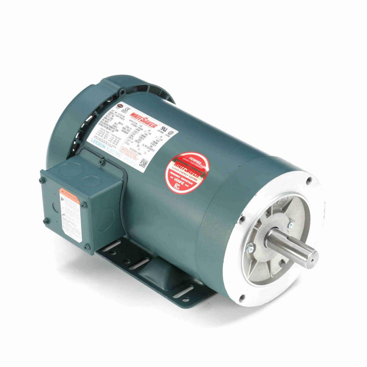 LEESON General Purpose Motor, 2 & 2 HP, 3 Ph, 60 & 50 Hz, 230/460 & 190/380 V, 1800 & 1500 RPM, 145TC Frame, TEFC - 121181.00