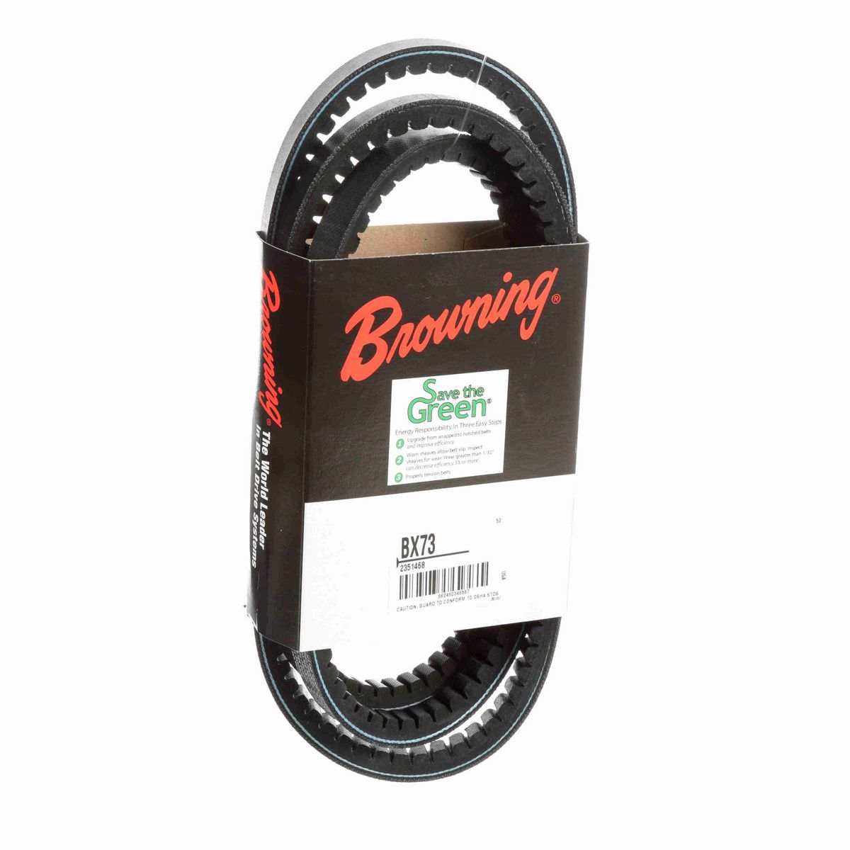 Browning EPDM Notched Belt 98% Efficient - BX73