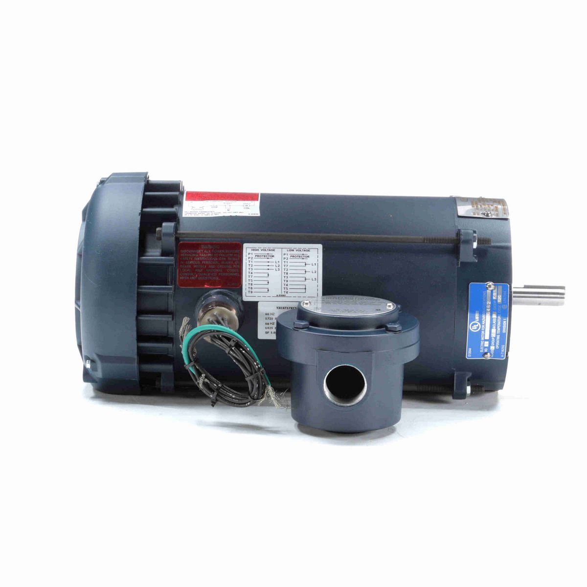 LEESON Explosion Proof Motor, 1.50 & 1.50 HP, 3 Ph, 60 & 50 Hz, 230/460 & 190/380 V, 1800 & 1500 RPM, 56C Frame, EPFC - 119430.00