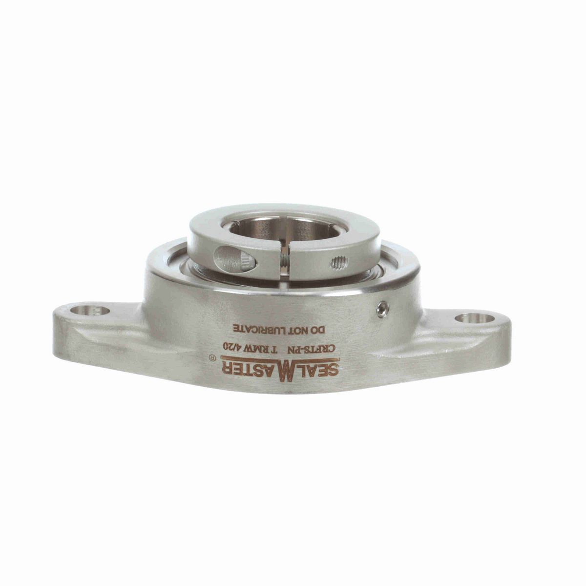 Sealmaster Mounted Stainless Steel Two Bolt Flange Ball Bearing - 52100 Bearing Steel, Phosphorus Nickel Coated - Concentric Lock - Corrosion Resistant - Reduced Maintenance - Lubed for Life - CRFTS-PN210T RMW