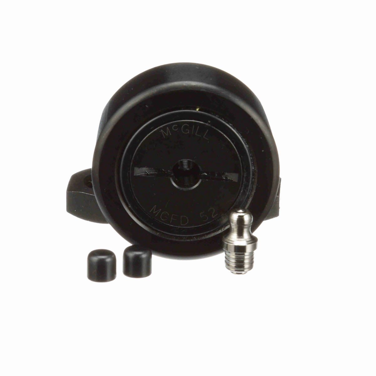 Опорный ролик с цапфой McGill CAMROL MCFD 52, бочкообразный, повышенной грузоподъемности, со щитком, со шлицем под отвёртку, метрический