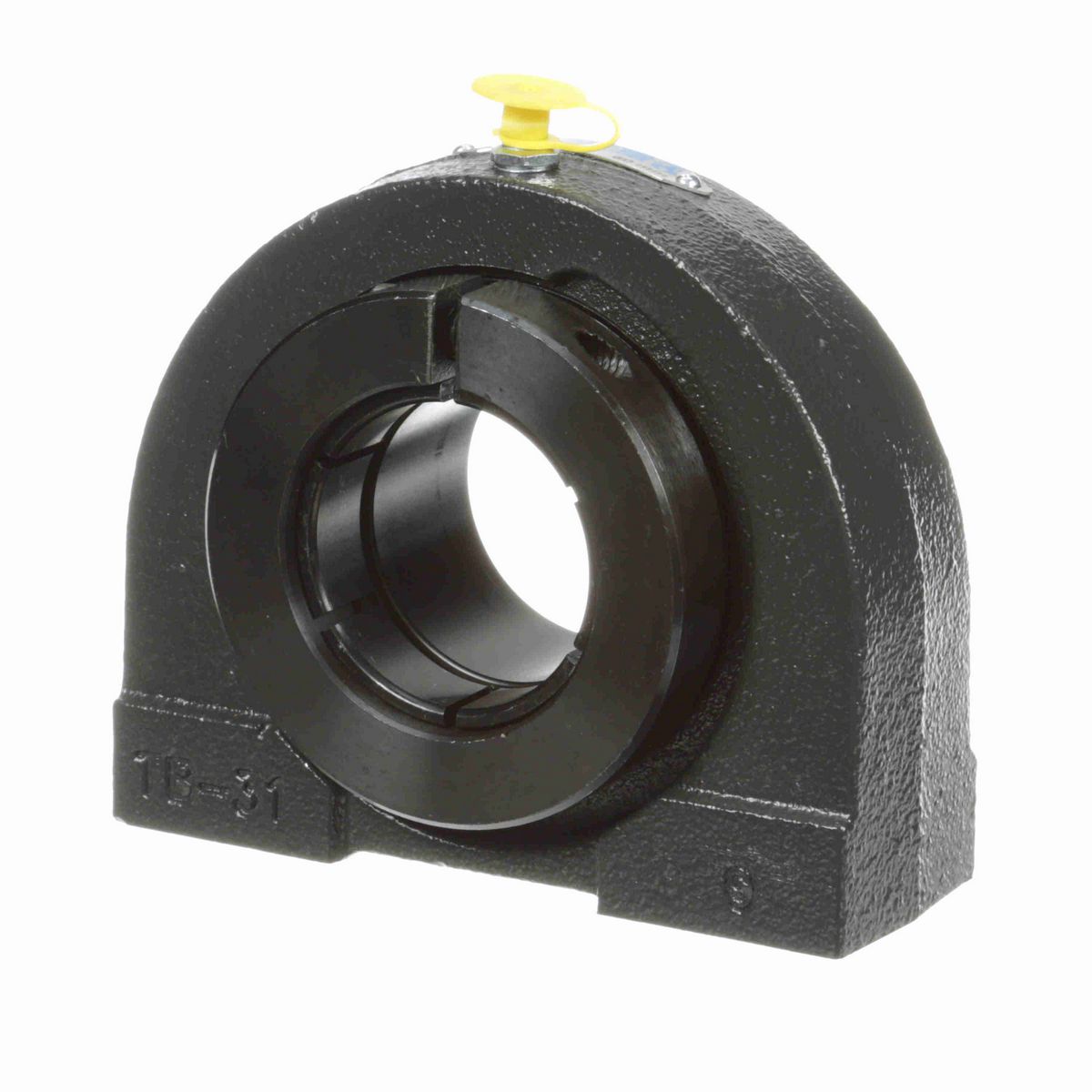 Sealmaster Mounted Cast Iron Tapped Base Pillow Block Ball Bearing - 52100 Bearing Steel, Black Oxided - Concentric Lock - TB-210TMC