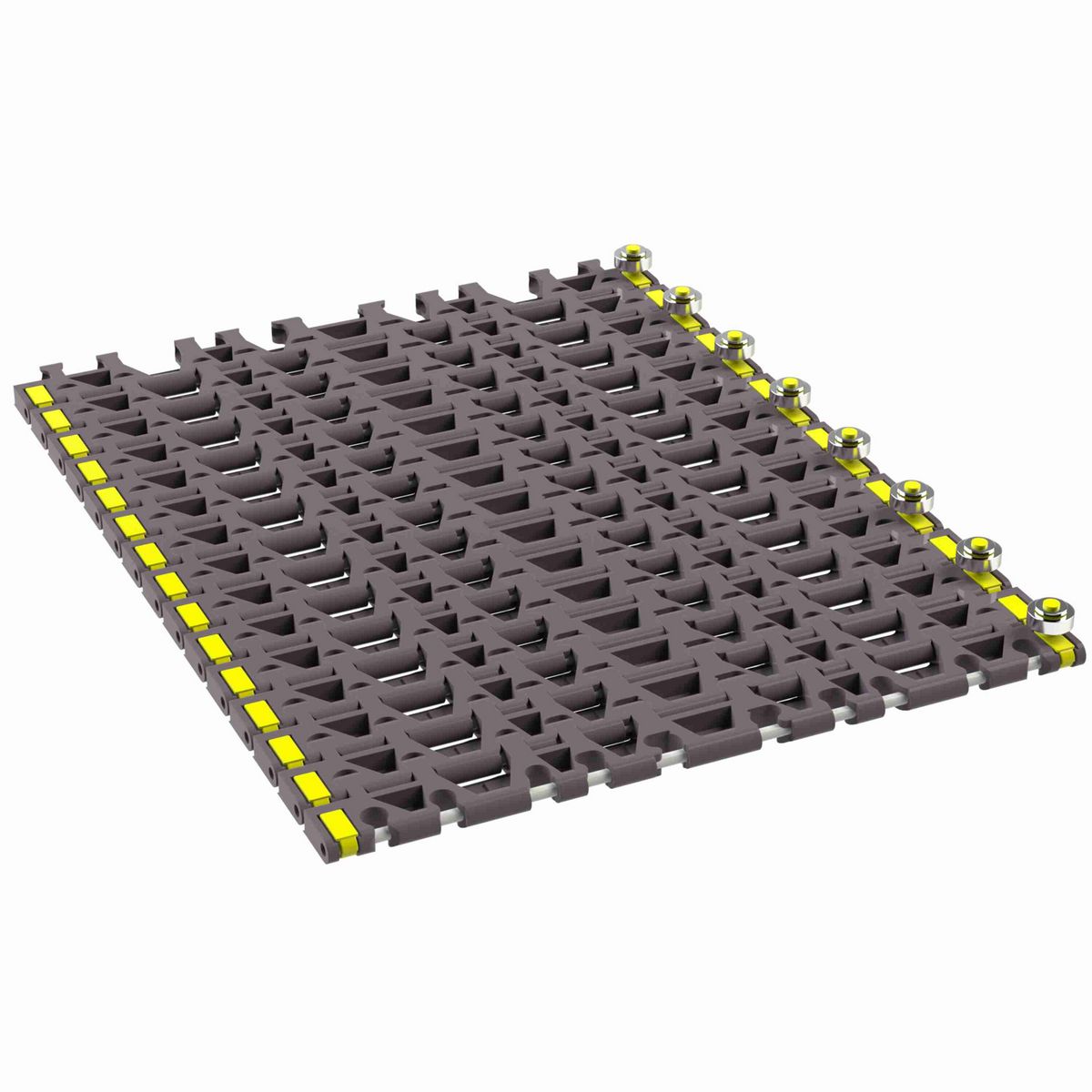 Rexnord 7956B Side-flexing Flush Grid, Material: Brown High Performance, Width: 15in, Pitch: 1.25in - 10324702