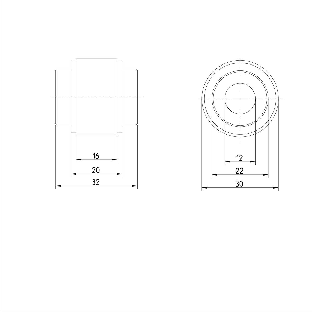 Вращающаяся линейная втулка с игольчатым подшипником Bosch Rexroth KBRON-12-DD [R066701200]