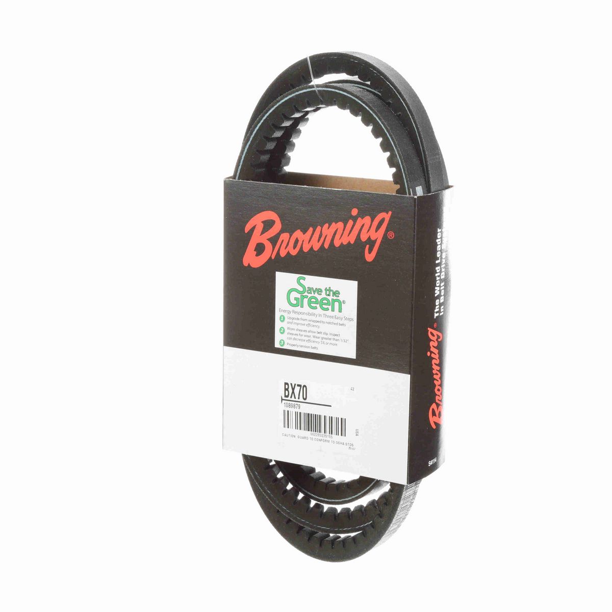 Browning EPDM Notched Belt 98% Efficient - BX70