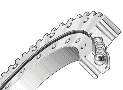 Опорно-поворотное устройство, подшипник с четырехточечным контактом, зубчатый венец на наружном кольце INA VA140188-H