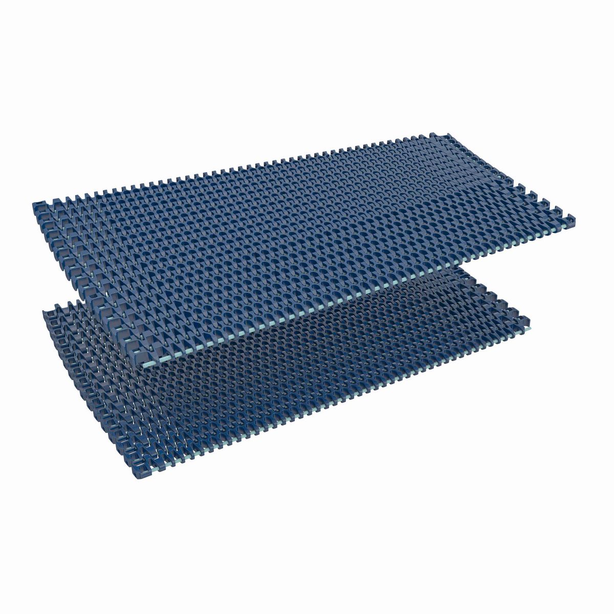 Rexnord 1675 Side-flexing Flush Grid Tight Radius, Material: Blue Cut Resistant, Width: 36in, Pitch: 1in - 10834350