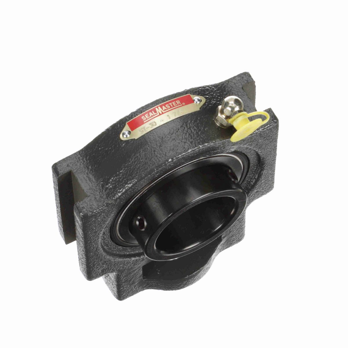 Sealmaster Mounted Cast Iron Wide Slot Take Up Ball Bearing - 52100 Bearing Steel, Black Oxided - Setscrew Lock - ST-30