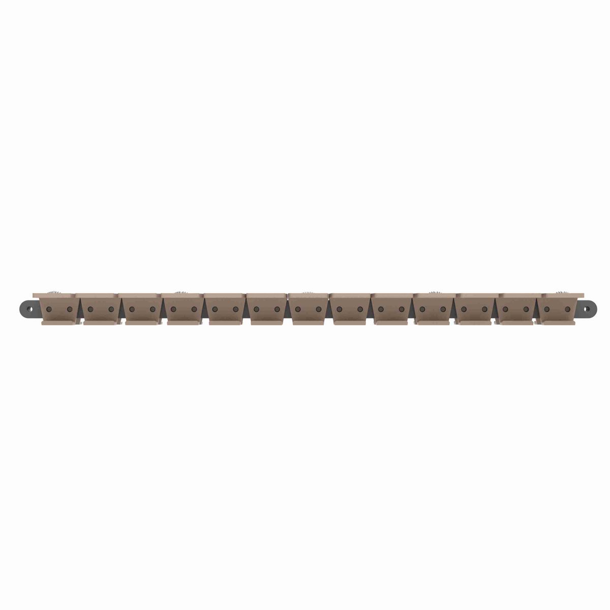 Rexnord 1873TAB SuperGrip™ Side-flexing SuperGrip™, Material: Tan Low Friction, Width: 4.5in, Pitch: 1.5in - 10476220