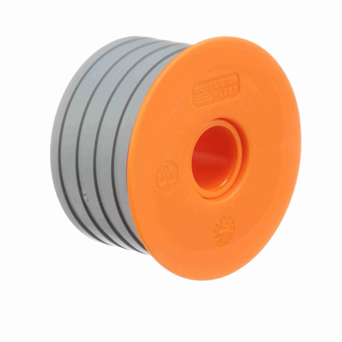 System Plast Return Roller with Rubber; OD: 67-mm, Shaft Dia: -mm, Length: 43-mm, Color: Orange - RF15B-75-60