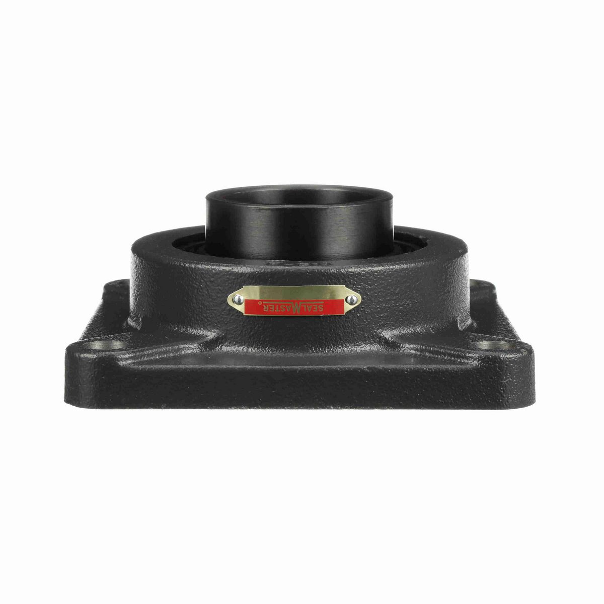Sealmaster Mounted Cast Iron Four Bolt Flange Ball Bearing - 52100 Bearing Steel, Black Oxided - Setscrew Lock - SF-40C