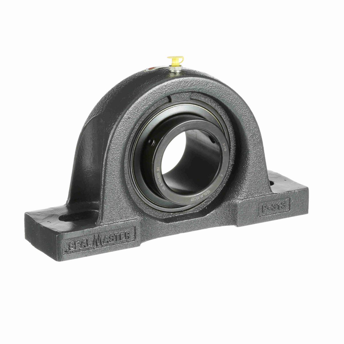 Sealmaster Mounted Cast Iron Two Bolt Pillow Block Ball Bearing - 52100 Bearing Steel, Black Oxided - Setscrew Lock - MP-47
