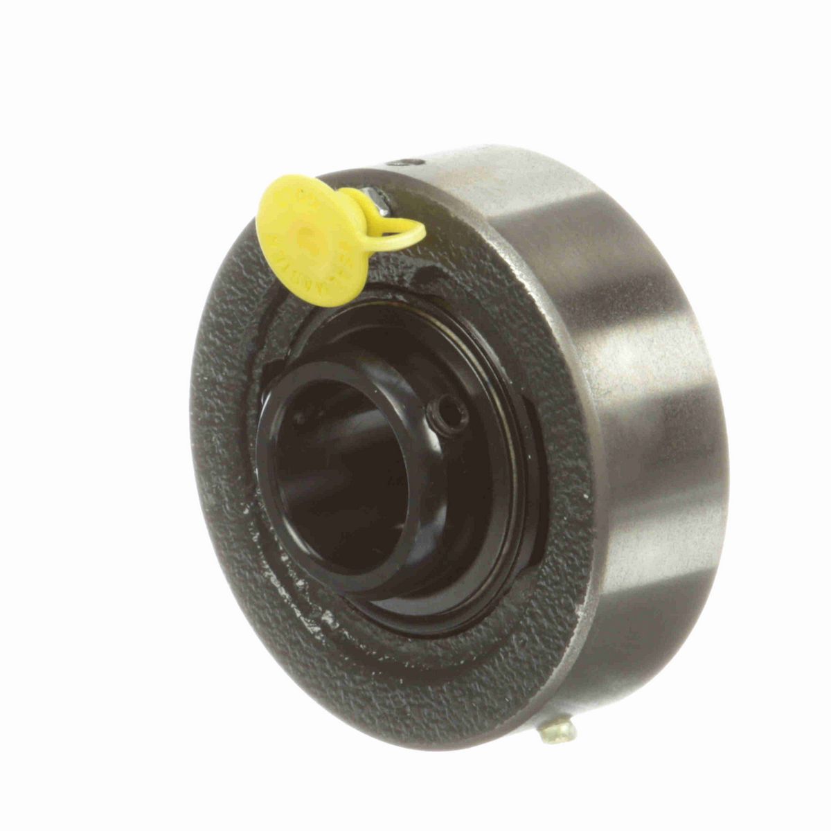 Sealmaster Mounted Cast Iron Cylindrical Cartridge Ball Bearing - 52100 Bearing Steel, Black Oxided - Setscrew Lock - SC-205