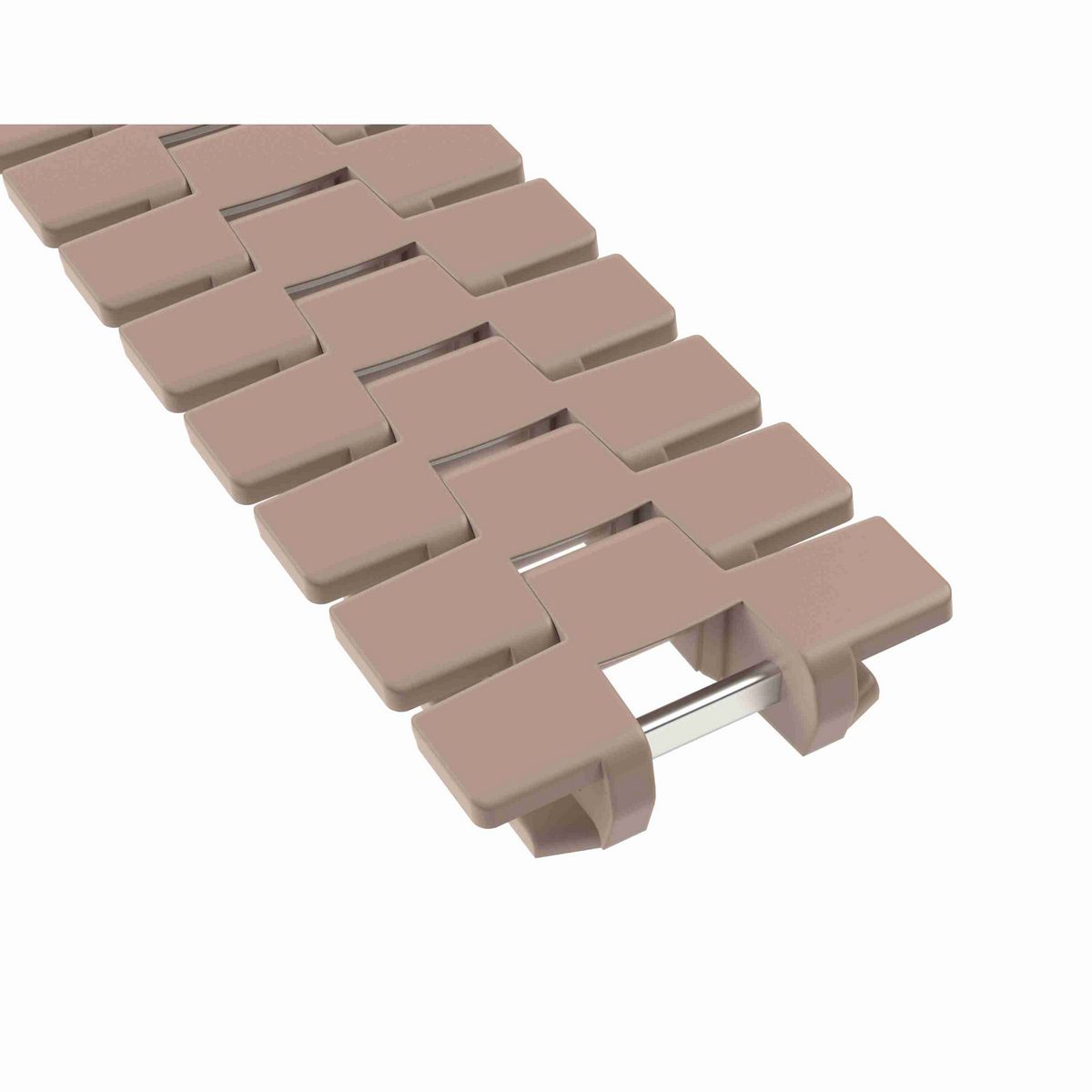 Rexnord 770TAB Side-flexing Solid Top, Material: Tan Low Friction, Width: 3.25in, Pitch: 1in - 81433911