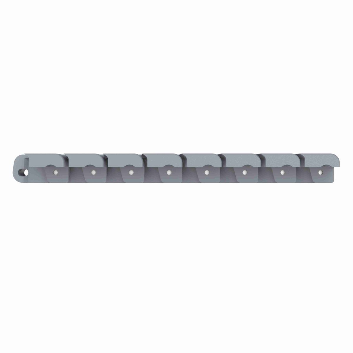 Rexnord 1040FTM Side-flexing Solid Top, Material: Silver Platinum Series™ X, Width: 3.3in, Pitch: 1in - 10604578