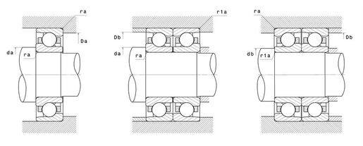 Радиально-упорный шарикоподшипник однорядный или для парного монтажа (дуплексы) NTN 7328BG