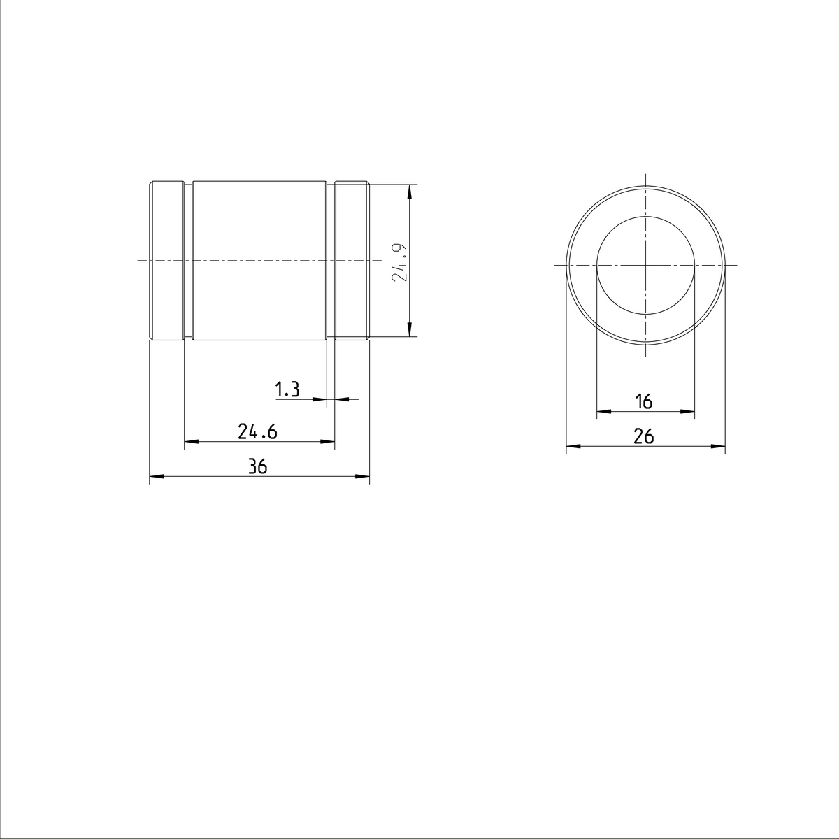 Стандартная линейная втулка Bosch Rexroth KBM-16-DD [R060201610]