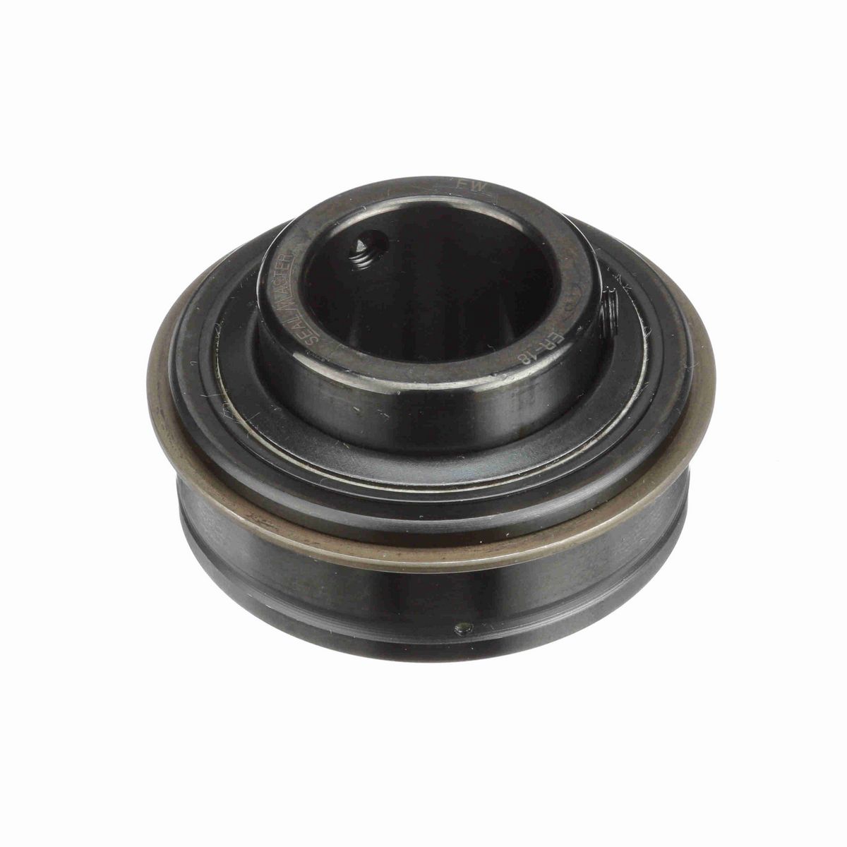 Sealmaster Mounted Insert Only Ball Bearing - 52100 Bearing Steel, Black Oxided - Setscrew Lock - ER-18