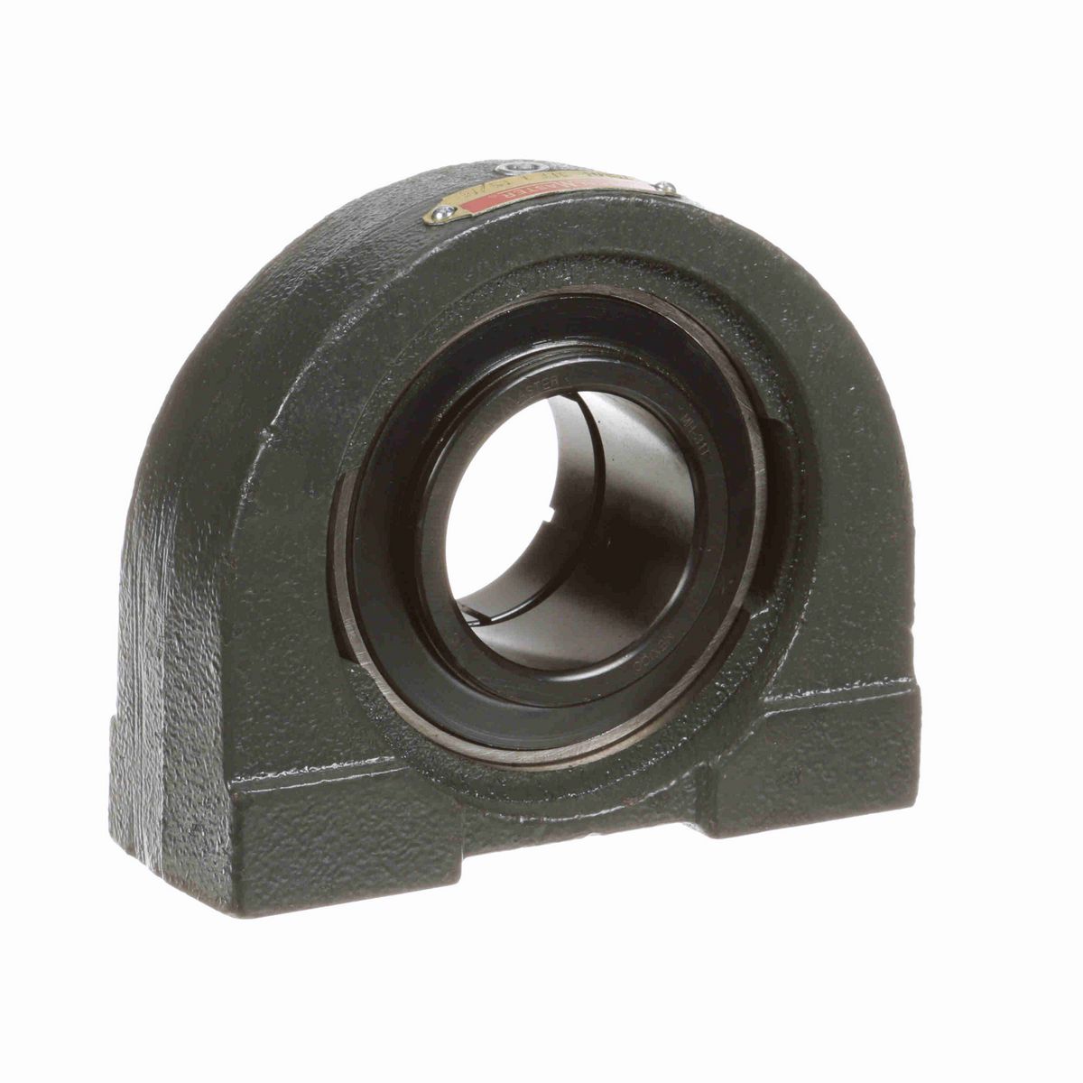 Sealmaster Mounted Cast Iron Tapped Base Pillow Block Ball Bearing - 52100 Bearing Steel, Black Oxided - Concentric Lock - TBMH-31T