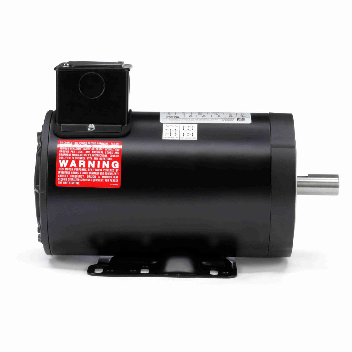 LEESON Speed Ratio Motor, 1.50 HP, 3 Ph, 60 Hz, 230/460 V, 1800 RPM, 145TC Frame, TENV - Y366