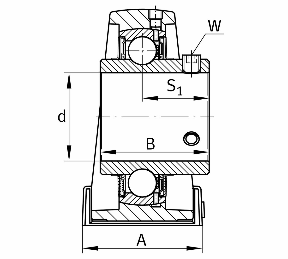 Узел стационарного корпуса FAG UCP207-23