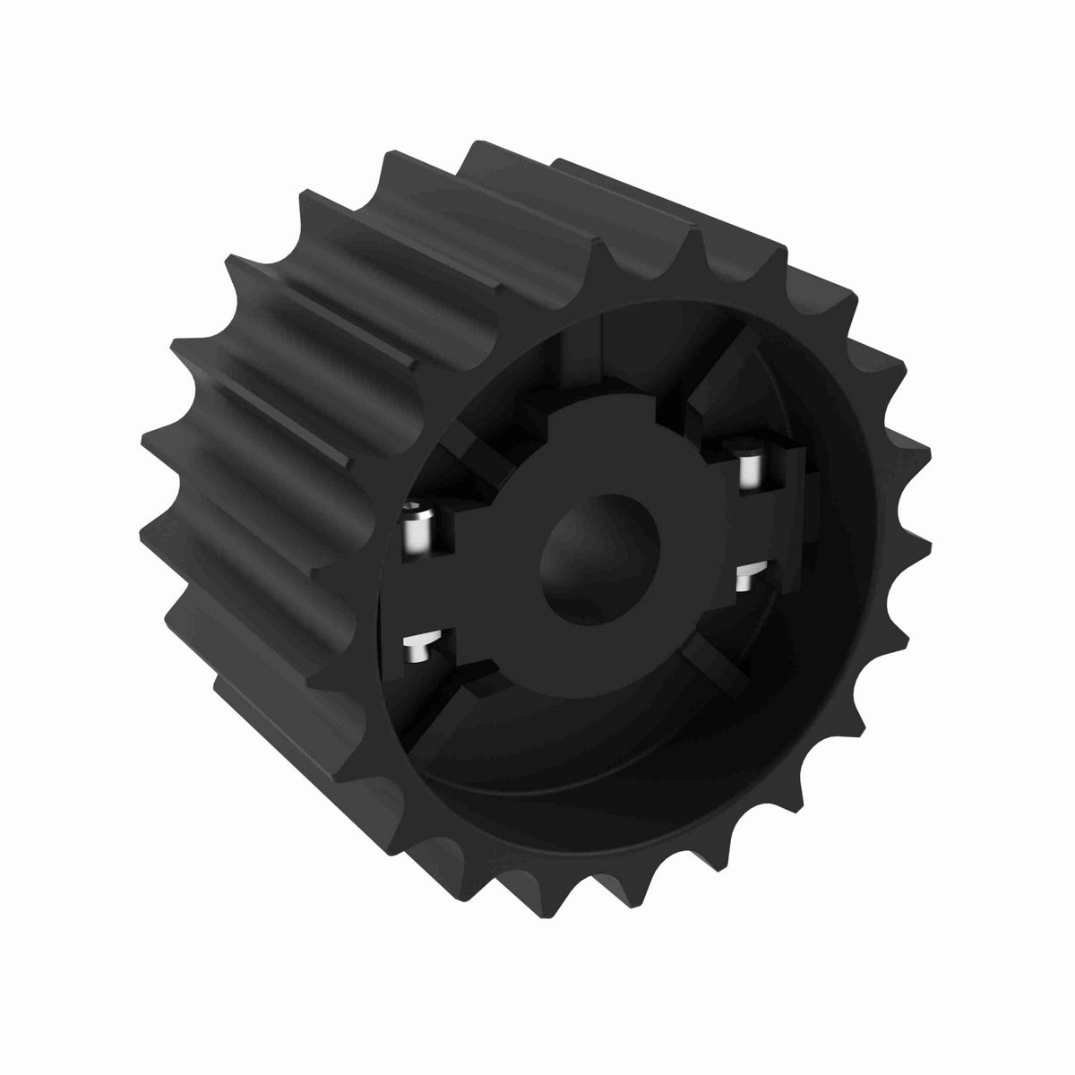Rexnord 821 Series Split Molded Nylon Sprocket with 21 Teeth and 1-1/4in Round Idler Bore - 614-37-12