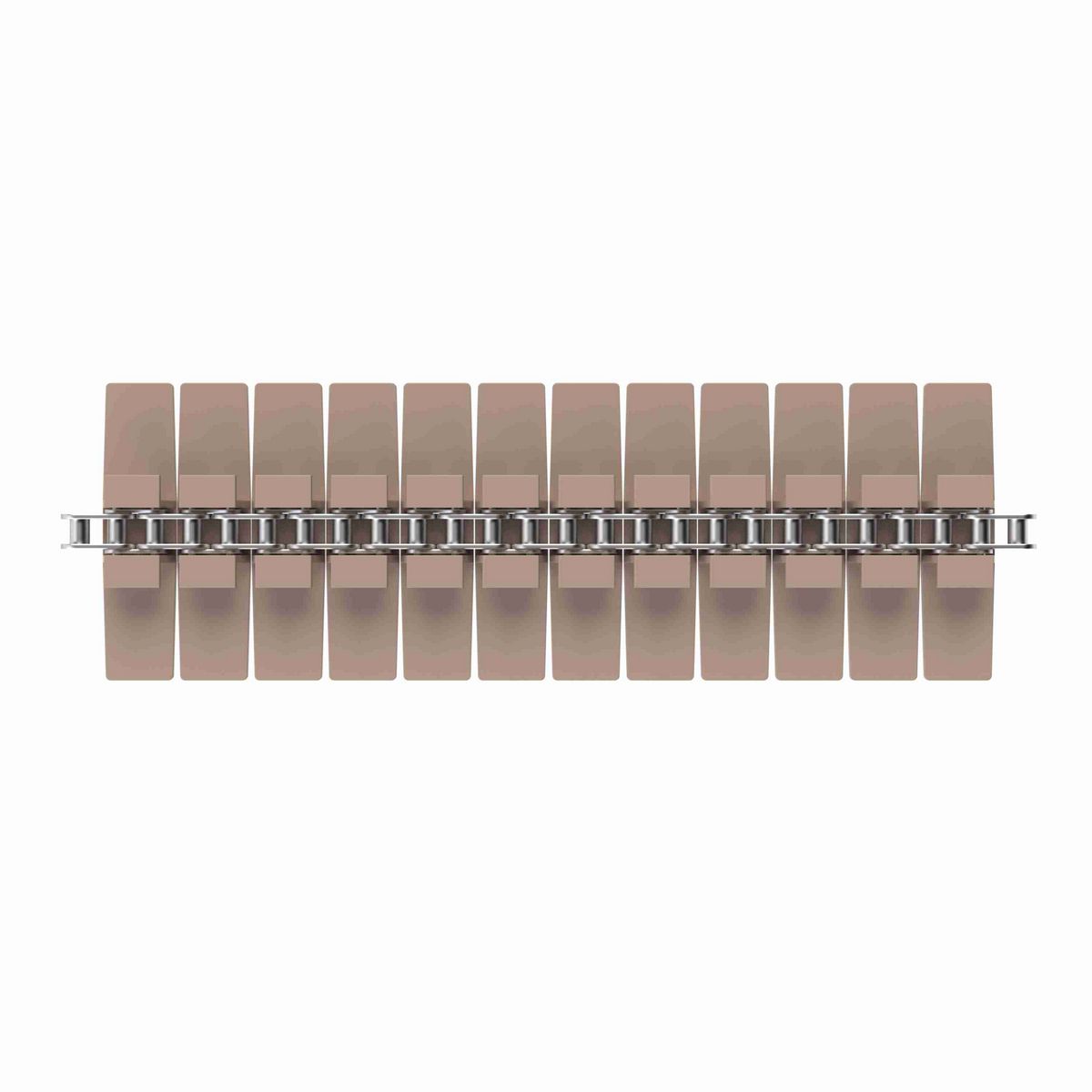 Rexnord 1873TAB Side-flexing Solid Top, Material: Tan Low Friction, Width: 6in, Pitch: 1.5in - LF1873K6