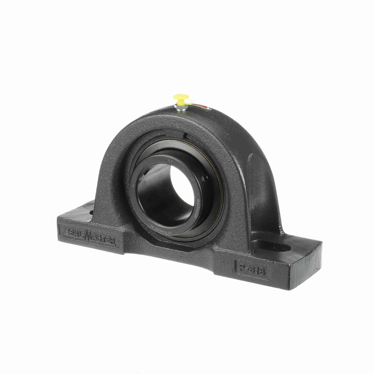 Sealmaster Mounted Cast Iron Two Bolt Pillow Block Ball Bearing - 52100 Bearing Steel, Black Oxided - Setscrew Lock - MP-48