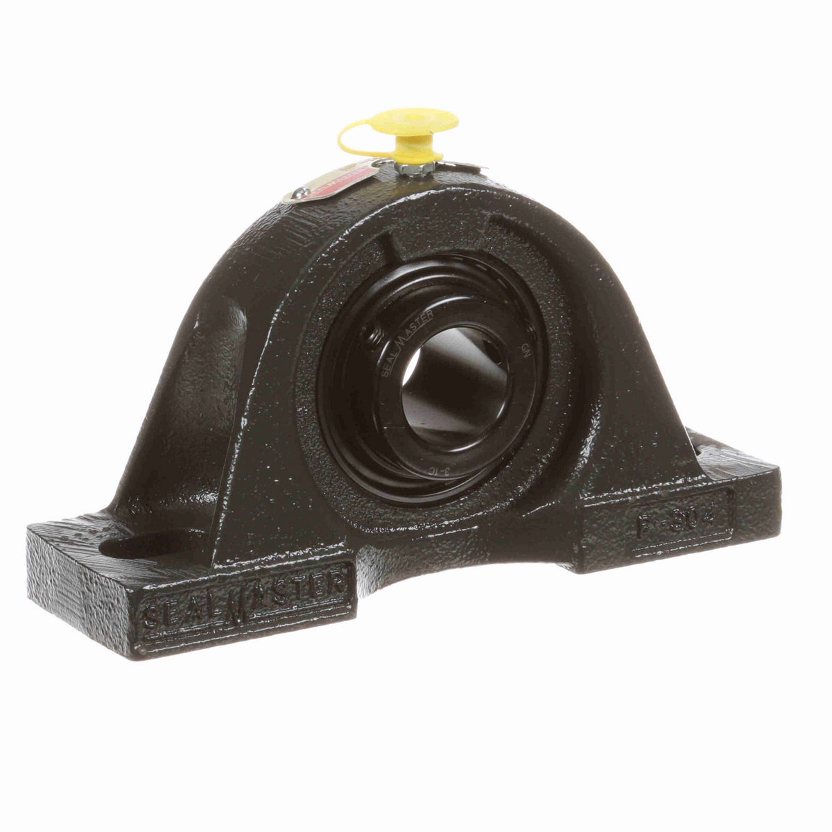 Sealmaster Mounted Cast Iron Two Bolt Pillow Block Ball Bearing - 52100 Bearing Steel, Black Oxided - Setscrew Lock - MP-16C